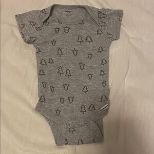 Gerber Gray Bodysuit with Tree Design